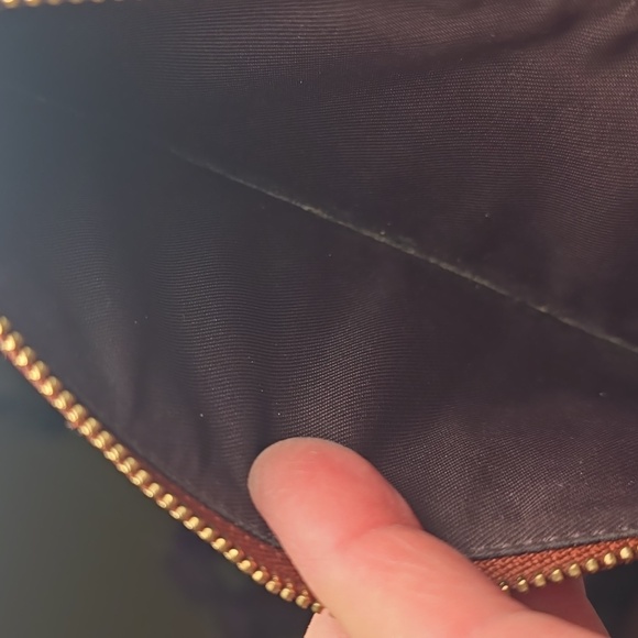 Coach Slim Zip Card Case Glove Tanned Leather Cognac Brown Wallet - Picture 7 of 7